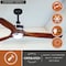 Vaxcel Curtiss 52 In. Black and Silver Industrial Indoor-Outdoor Wood Ceiling Fan with LED Light Kit and Remote F0057 - alternate 2